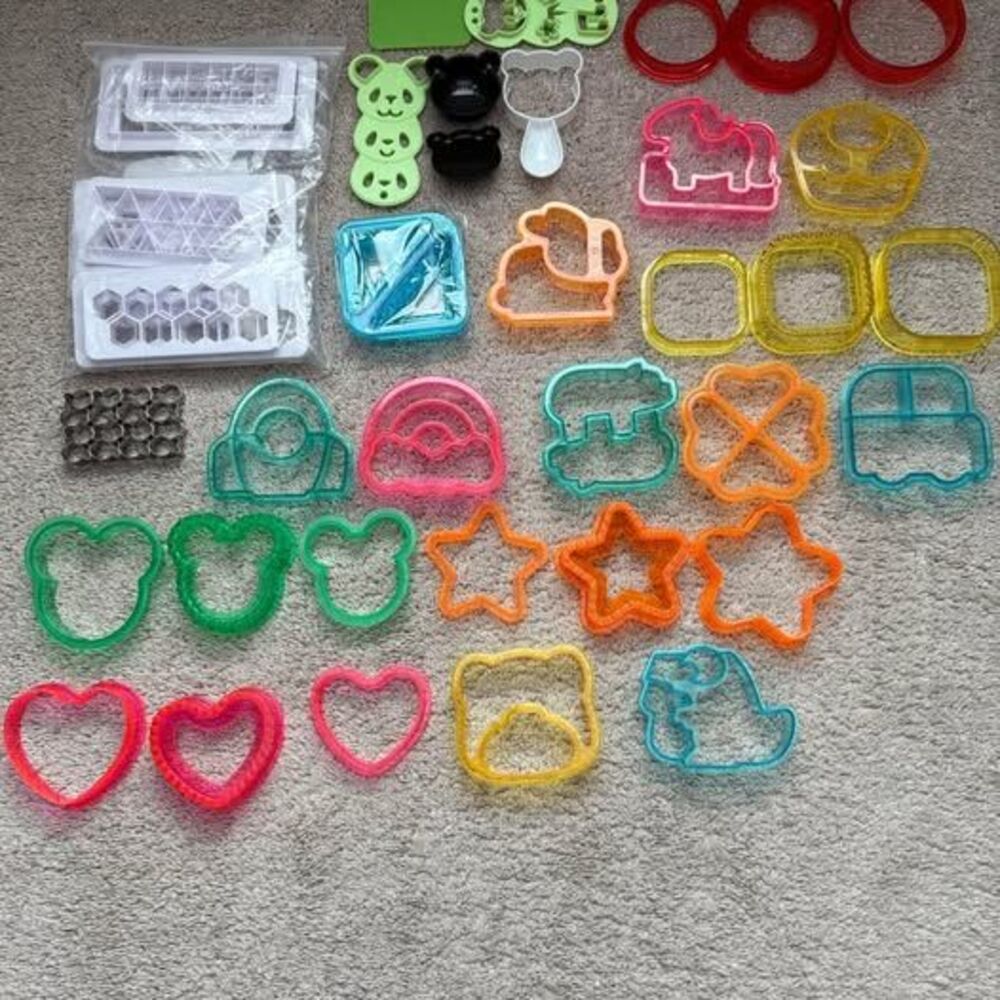 Bento Lunch Accessories Set – Sandwich Cutters, Rice Mold, Stamps, Cracker Molds
